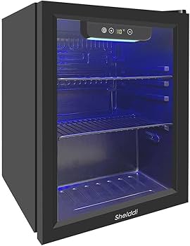 冷蔵庫 ガラス扉付き Amazon | Shelddi 小型冷蔵庫 48L コンプレッサー式 透明ガラス